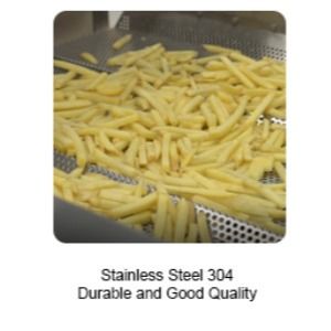 SS304 خط إنتاج البطاطس المقلية المجمدة الأوتوماتيكية بالكامل