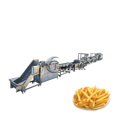CE 2000kg / h خط إنتاج البطاطس المقلية المجمدة آلة تصنيع رقائق البطاطس